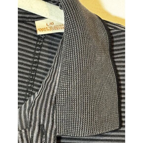 Tommy Bahama Polo Shirt Mens sz L Black Striped Modal Golf travel country club - Picture 3 of 9